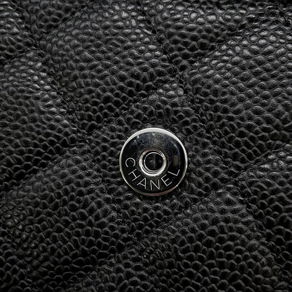 シャネル チェーンウォレット マトラッセ ココマーク キャビアスキン AP4241 CHANEL 財布 黒