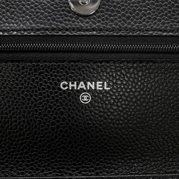 シャネル チェーンウォレット マトラッセ ココマーク キャビアスキン AP4241 CHANEL 財布 黒