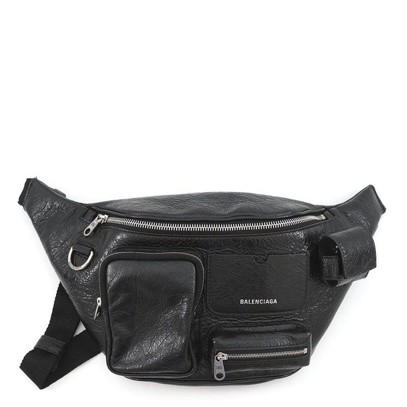 バレンシアガ ボディバッグ スーパービジー ベルトバッグ レザー 703143 BALENCIAGA 黒