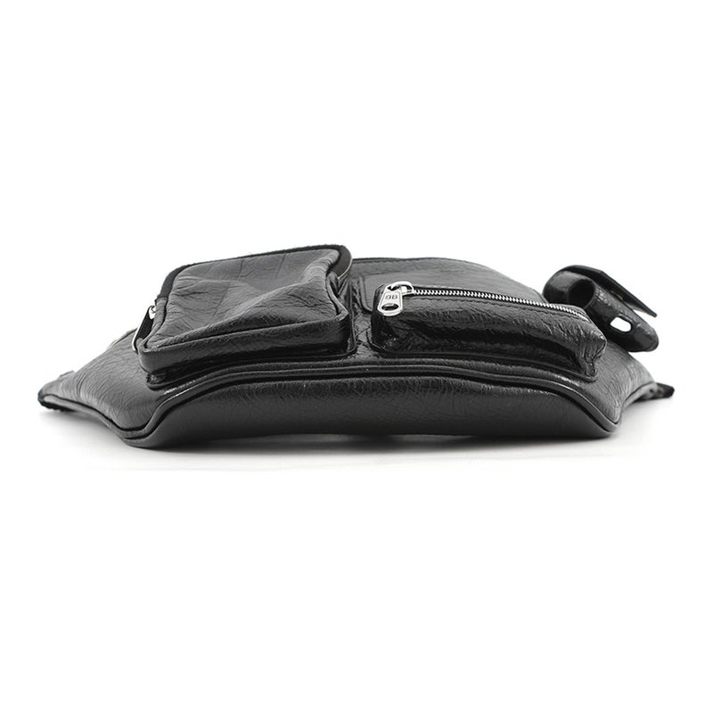 バレンシアガ ボディバッグ スーパービジー ベルトバッグ レザー 703143 BALENCIAGA 黒