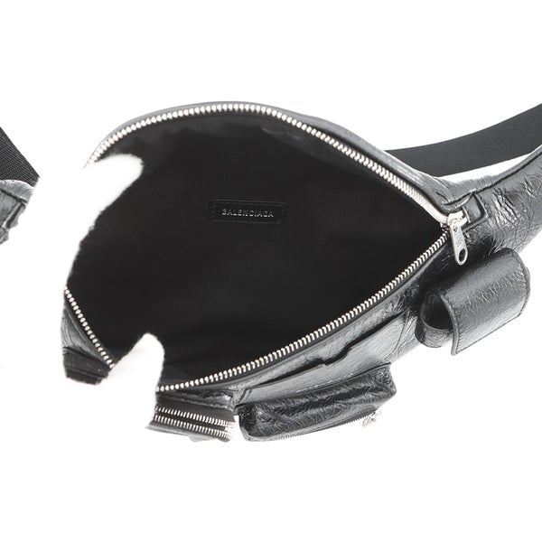 バレンシアガ ボディバッグ スーパービジー ベルトバッグ レザー 703143 BALENCIAGA 黒