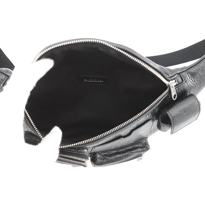 バレンシアガ ボディバッグ スーパービジー ベルトバッグ レザー 703143 BALENCIAGA 黒