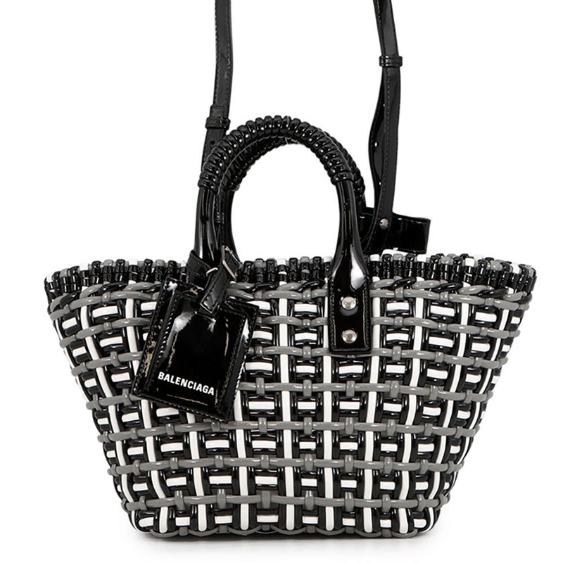 バレンシアガ ハンドバッグ ビストロ バスケットバッグXS パテント 671342 BALENCIAGA 2wayショルダーバッグ 黒