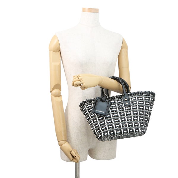 バレンシアガ ハンドバッグ ビストロ バスケットバッグXS パテント 671342 BALENCIAGA 2wayショルダーバッグ 黒