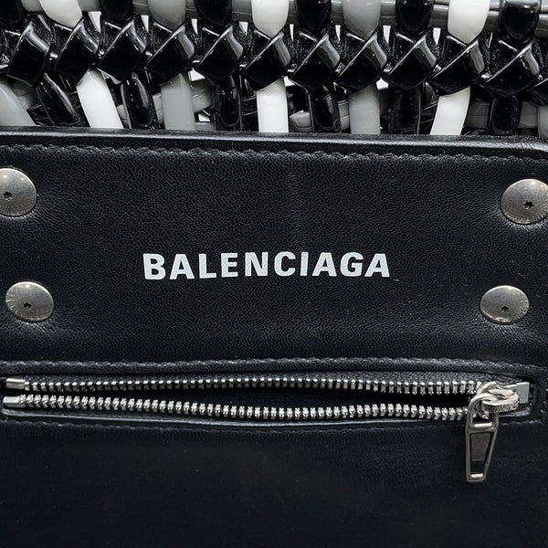 バレンシアガ ハンドバッグ ビストロ バスケットバッグXS パテント 671342 BALENCIAGA 2wayショルダーバッグ 黒