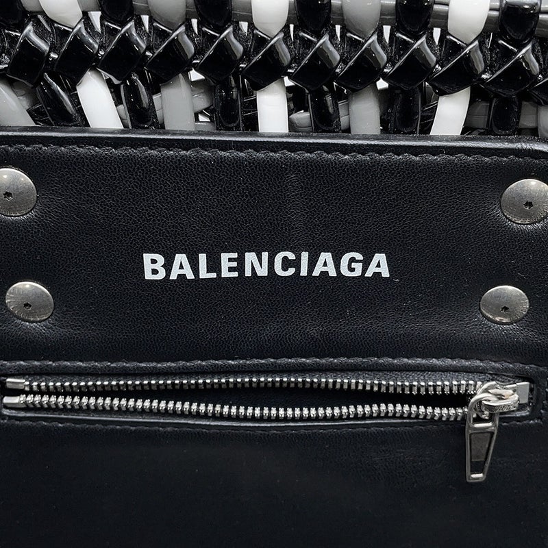 バレンシアガ ハンドバッグ ビストロ バスケットバッグXS パテント 671342 BALENCIAGA 2wayショルダーバッグ 黒