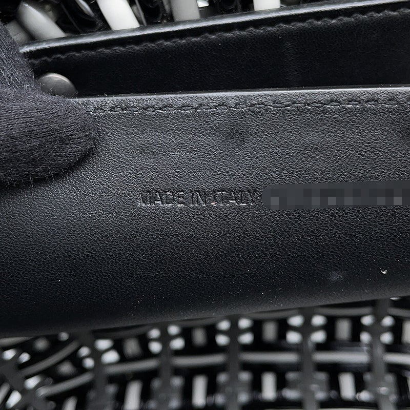 バレンシアガ ハンドバッグ ビストロ バスケットバッグXS パテント 671342 BALENCIAGA 2wayショルダーバッグ 黒