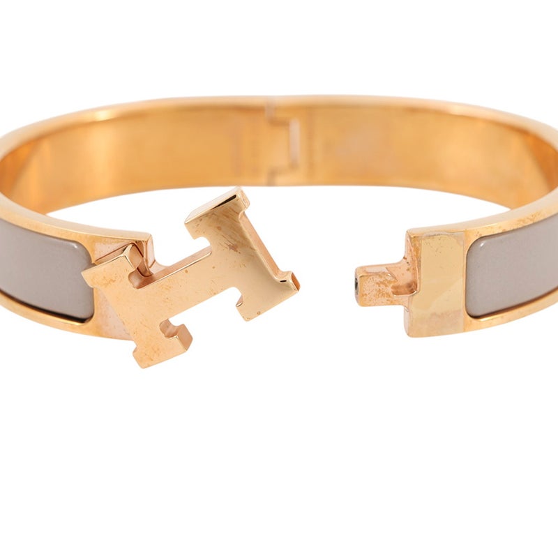 エルメス ブレスレット クリックH クリッククラックPM グラッセ/ゴールド金具 HERMES アクセサリー