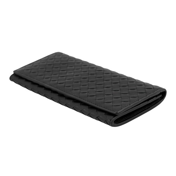 ボッテガヴェネタ 長財布 イントレチャート レザー 120697 BOTTEGA VENETA 黒