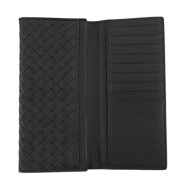 ボッテガヴェネタ 長財布 イントレチャート レザー 120697 BOTTEGA VENETA 黒