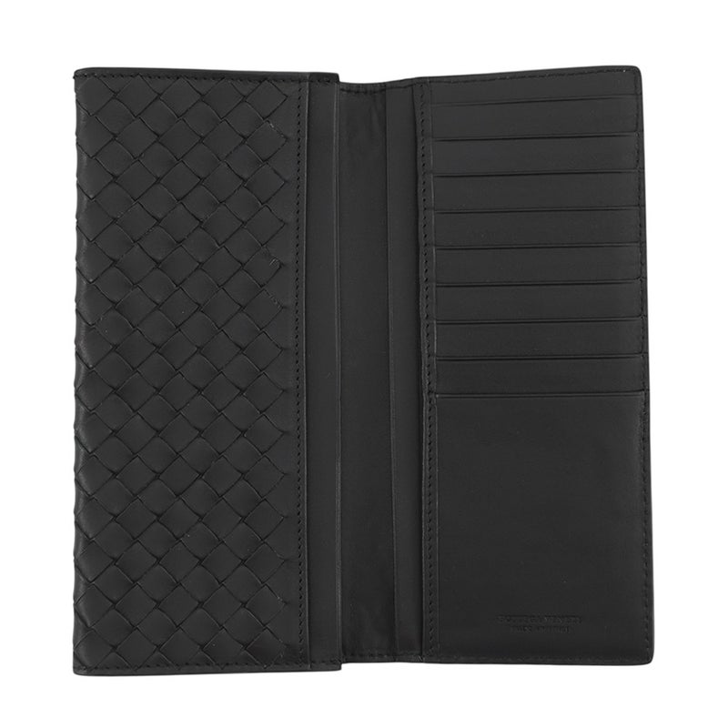 ボッテガヴェネタ 長財布 イントレチャート レザー 120697 BOTTEGA VENETA 黒