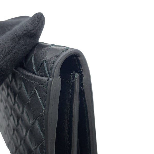 ボッテガヴェネタ 長財布 イントレチャート レザー 120697 BOTTEGA VENETA 黒