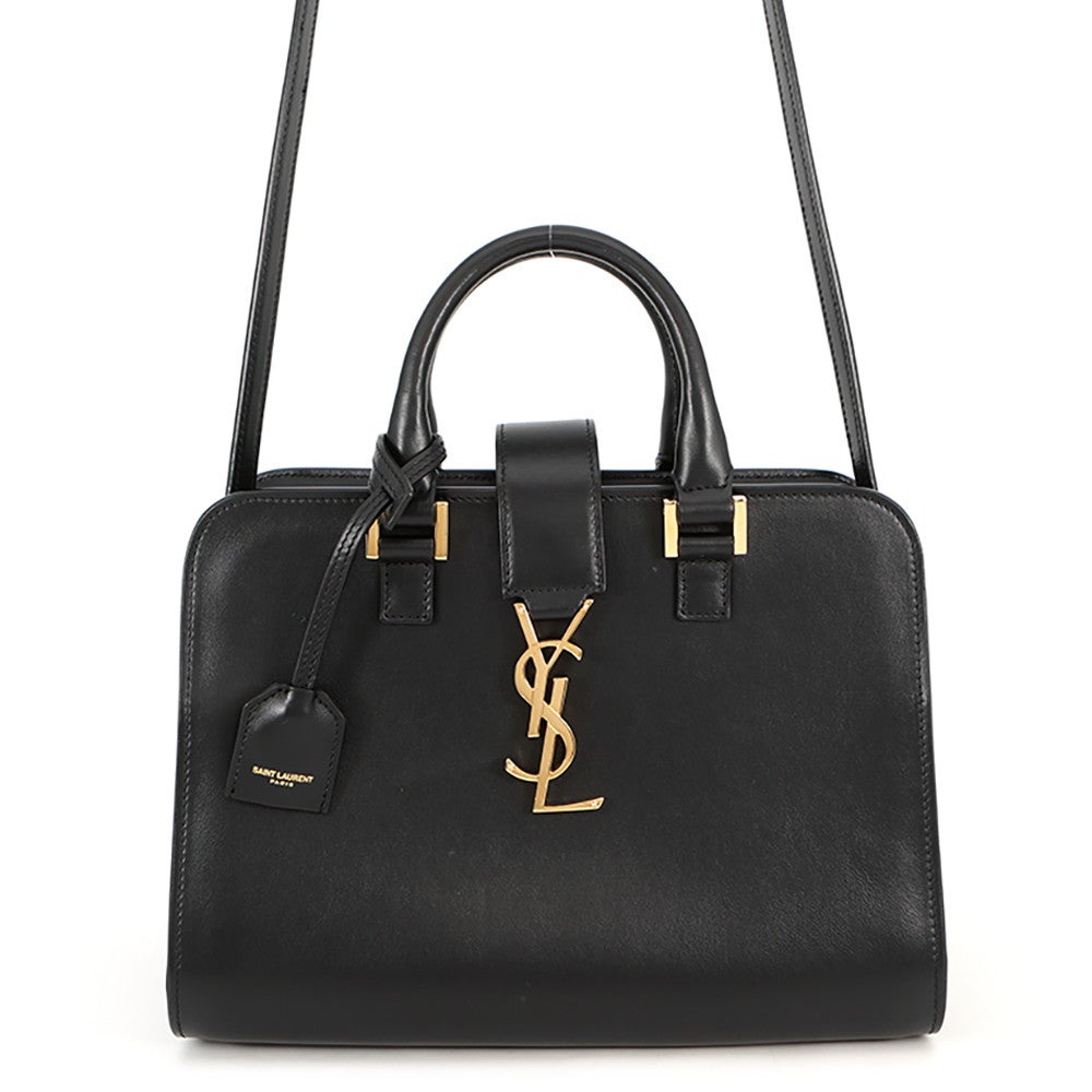 SAINT LAURENT サンローラン ベイビーカバス 黒 ハンドバッグ サンローランパリ ハンドバッグ ベイビーカバス レザー 568853 SAINT