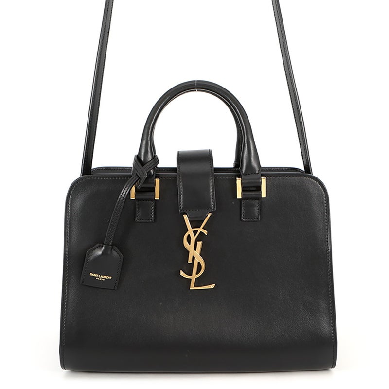 サンローランパリ ハンドバッグ ベイビーカバス レザー 568853 SAINT LAURENT PARIS 2way 黒