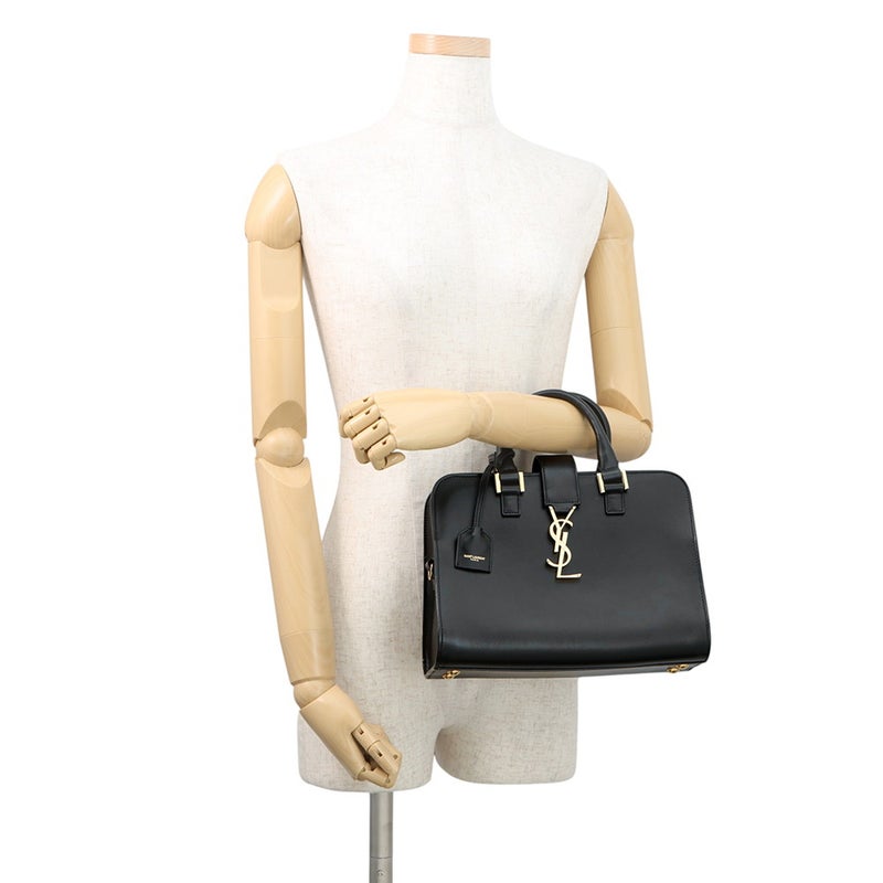 サンローランパリ ハンドバッグ ベイビーカバス レザー 568853 SAINT LAURENT PARIS 2way 黒