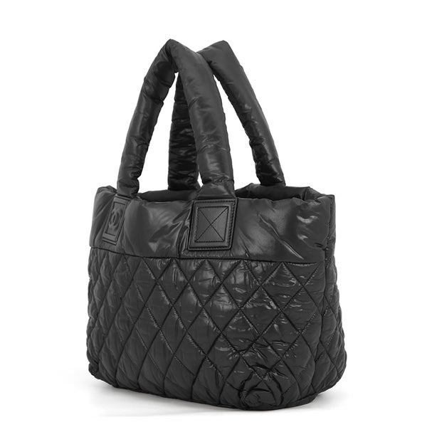 シャネル トートバッグ マトラッセ ココマーク コココクーン スモール ナイロン A48610 CHANEL 黒