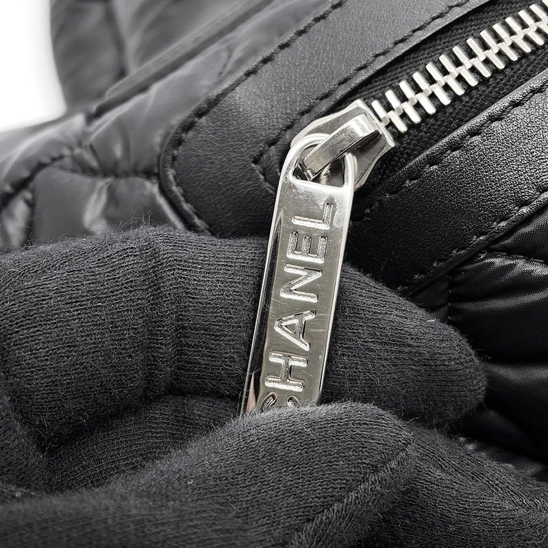 シャネル トートバッグ マトラッセ ココマーク コココクーン スモール ナイロン A48610 CHANEL 黒