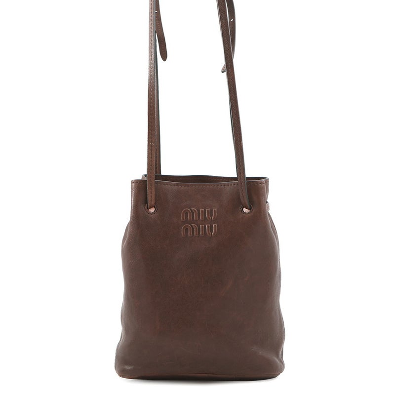 ミュウミュウ ショルダーバッグ ナッパレザー ミニバッグ  5NF460 Miu Miu バッグ