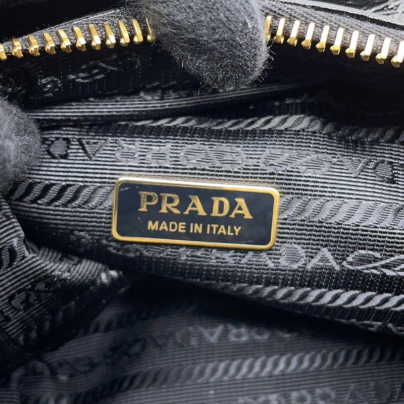 プラダ ハンドバッグ ダンクル トップハンドル ミニ 1BB137 PRADA バッグ ショルダーバッグ 黒