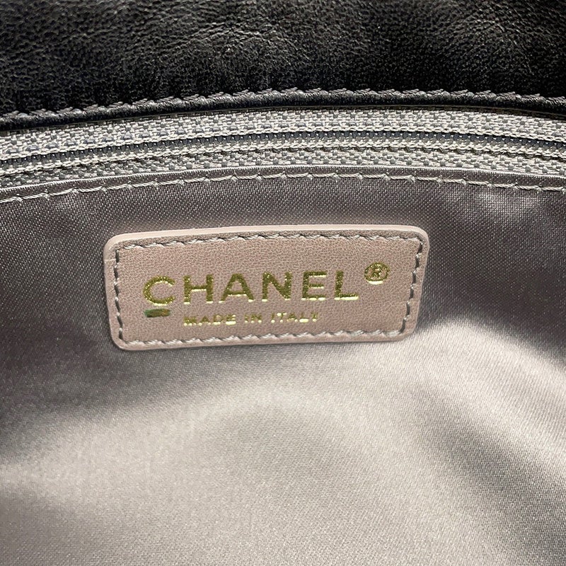 シャネル チェーンショルダーバッグ ココマーク マトラッセ ラパン CHANEL バッグ 黒