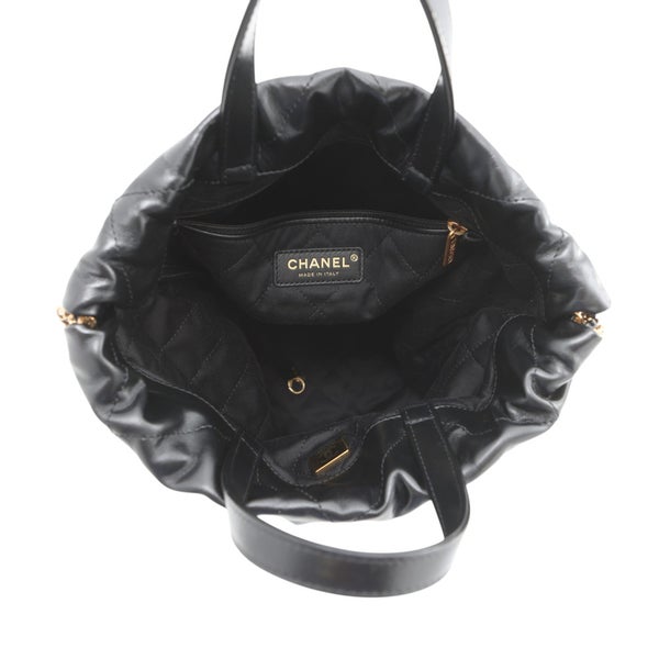 シャネル リュック シャネル22 バックパック スモール シャイニーカーフスキン AS3859 CHANEL バッグ 黒