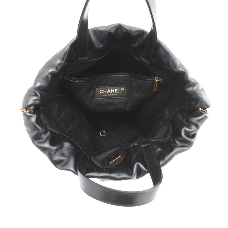 シャネル リュック シャネル22 バックパック スモール シャイニーカーフスキン AS3859 CHANEL バッグ 黒