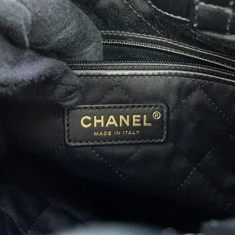 シャネル リュック シャネル22 バックパック スモール シャイニーカーフスキン AS3859 CHANEL バッグ 黒