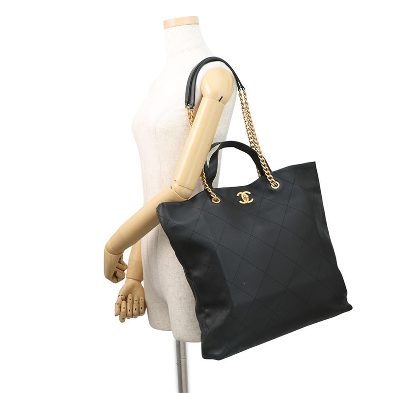 シャネル トートバッグ マトラッセ ココマーク マキシ ショッピングバッグ AS3128 CHANEL 2way 黒