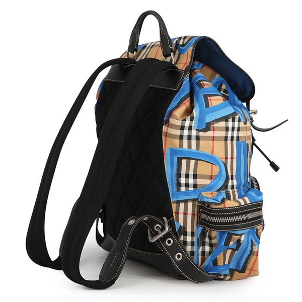 バーバリー リュック チェック柄 グラフィティ バックパック ナイロン レザー 4076962 BURBERRY