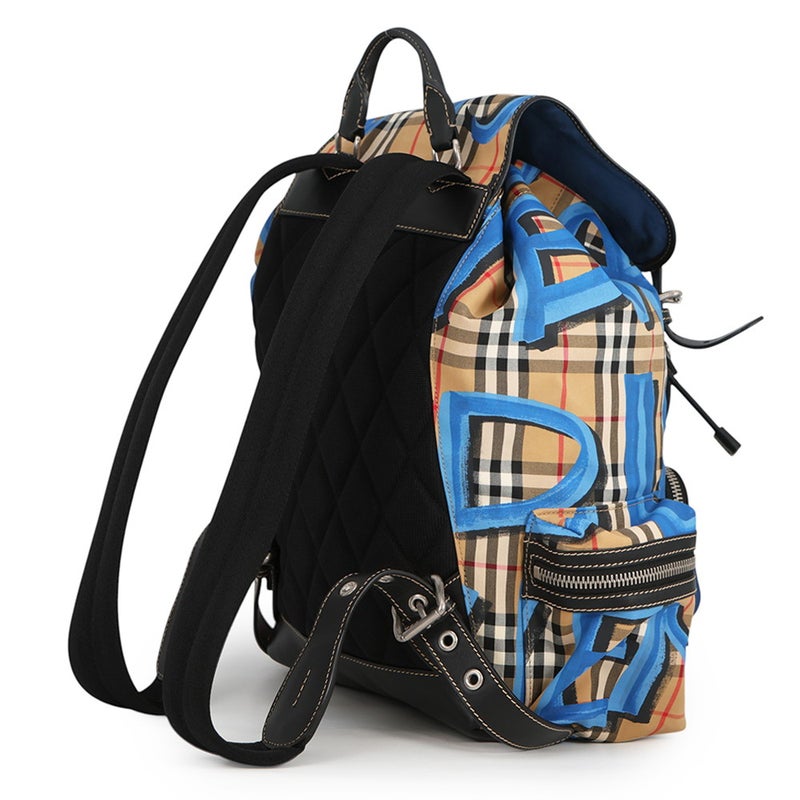 バーバリー リュック チェック柄 グラフィティ バックパック ナイロン レザー 4076962 BURBERRY
