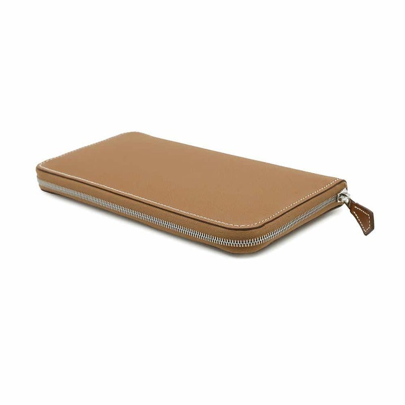 エルメス 長財布 アザップロング シルクイン ゴールド/シルバー金具 エプソン U刻印 財布