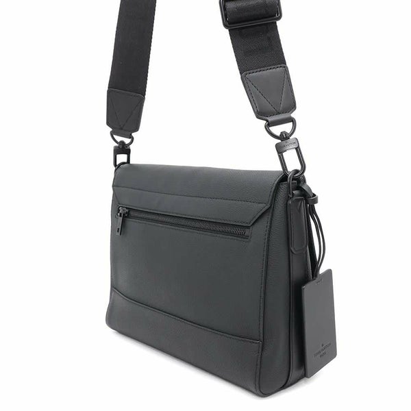 ルイヴィトン ショルダーバッグ テイクオフ・メッセンジャー グレインレザー M57080 LOUIS VUITTON ブラック 黒