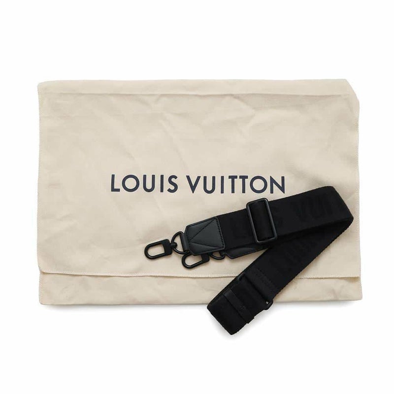 ルイヴィトン ショルダーバッグ テイクオフ・メッセンジャー グレインレザー M57080 LOUIS VUITTON ブラック 黒