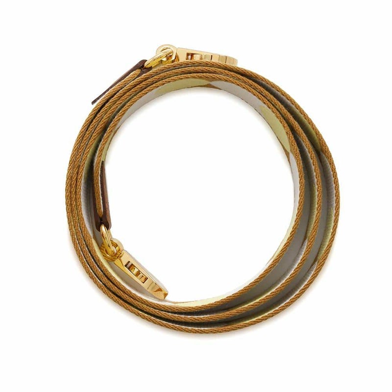 エルメス ショルダーストラップ バンドリエール サングル フリッパーボール ナタ/セサミ/ジョーヌプッサン/ゴールド金具 Z刻印