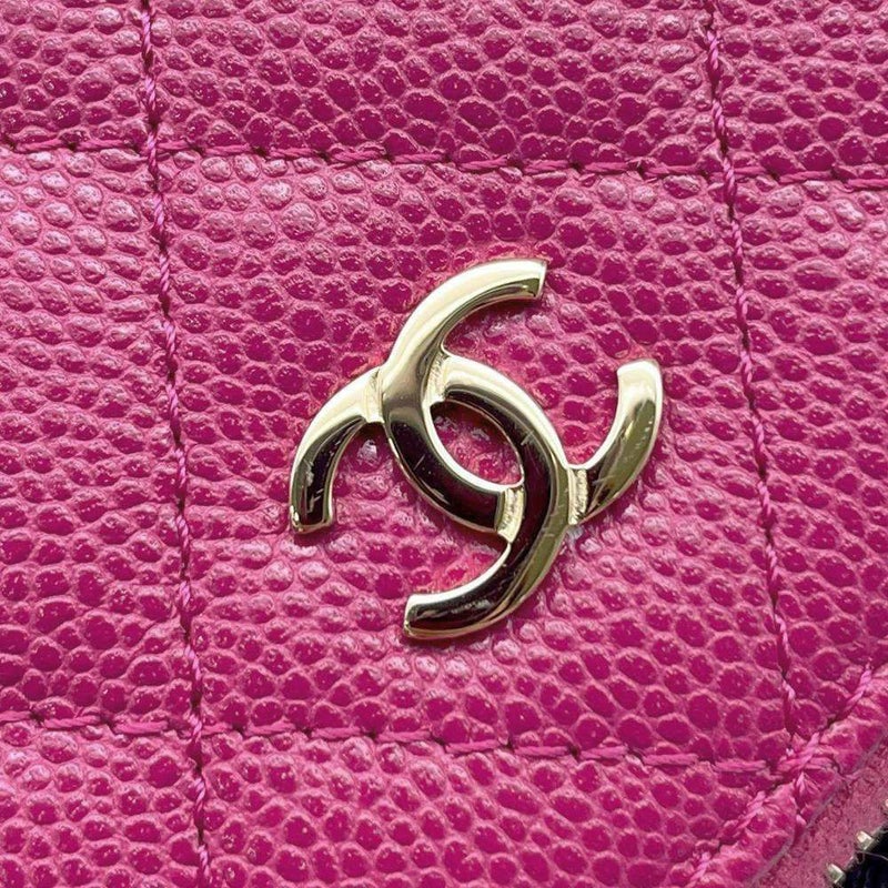 シャネル コインケース マトラッセ ココマーク キャビアスキン AP3999 CHANEL 財布 カードケース L字ファスナー