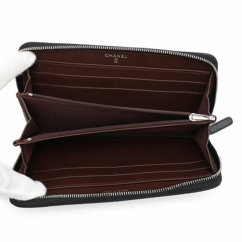 シャネル 長財布 クラシック ロング ジップ ウォレット ココマーク ●素材● キルティング AP0242 CHANEL マトラッセ