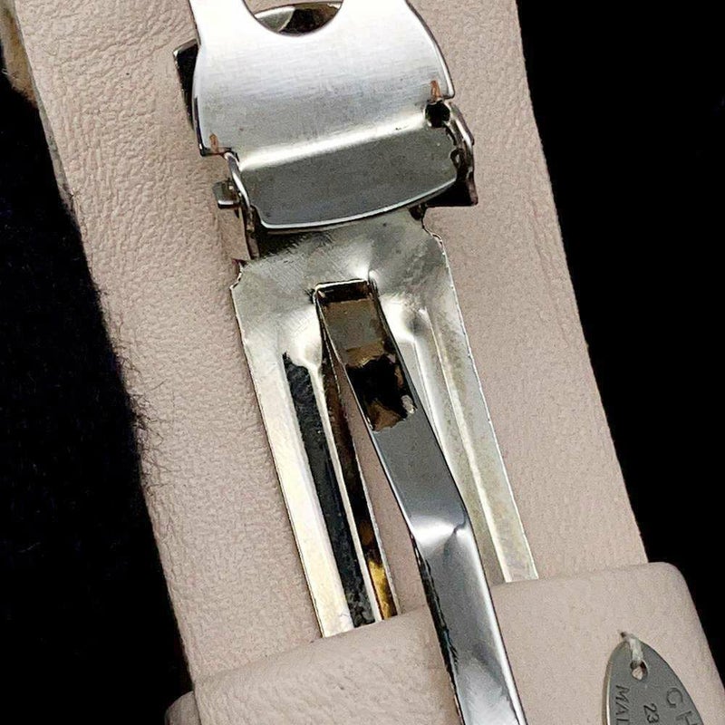 シャネル バレッタ リボンモチーフ ココマーク ラムスキン フェイクパール 23S AA9134 CHANEL ヘアアクセサリー