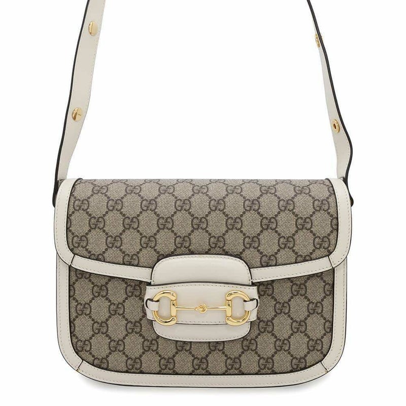 グッチ ショルダーバッグ 1955 ホースビット GGスプリーム 602204 GUCCI バッグ 白