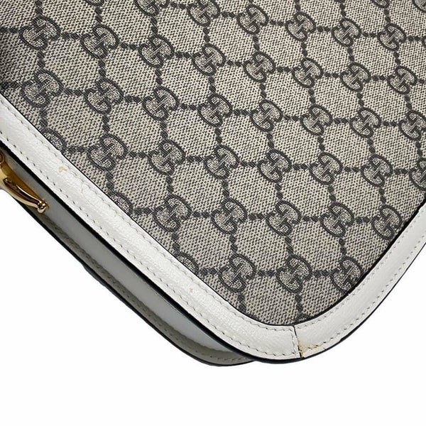 グッチ ショルダーバッグ 1955 ホースビット GGスプリーム 602204 GUCCI バッグ 白