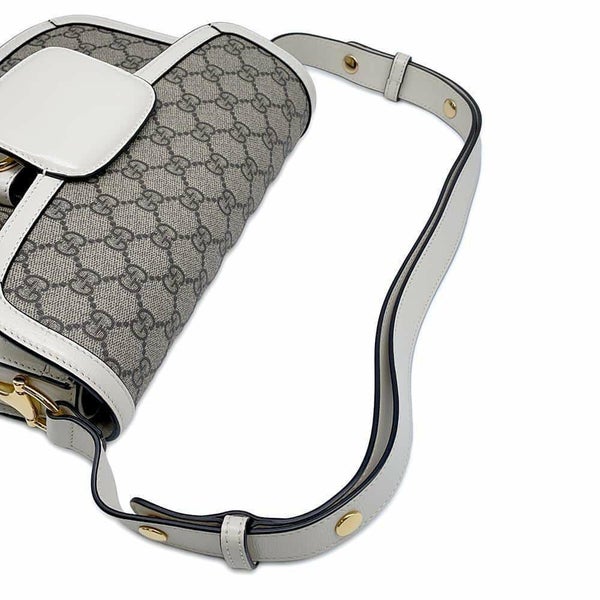 グッチ ショルダーバッグ 1955 ホースビット GGスプリーム 602204 GUCCI バッグ 白