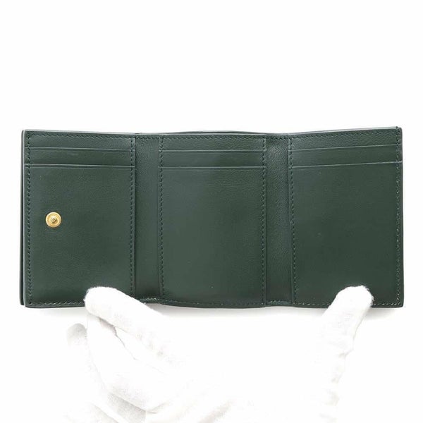 ボッテガヴェネタ 三つ折り財布 ロゴ レザー BOTTEGA VENETA 財布 コンパクトウォレット