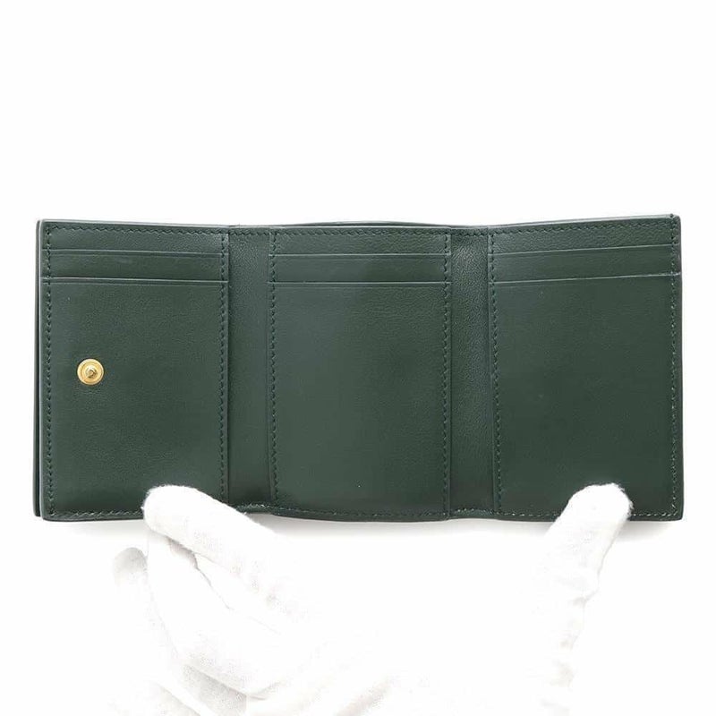 ボッテガヴェネタ 三つ折り財布 ロゴ レザー BOTTEGA VENETA 財布 コンパクトウォレット
