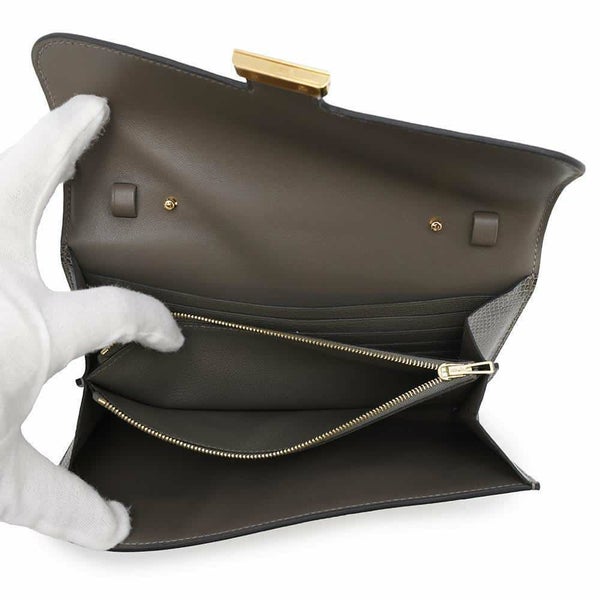 エルメス 長財布 コンスタンス トゥーゴー ロング グリスフォンセ/ゴールド金具 リザード B刻印