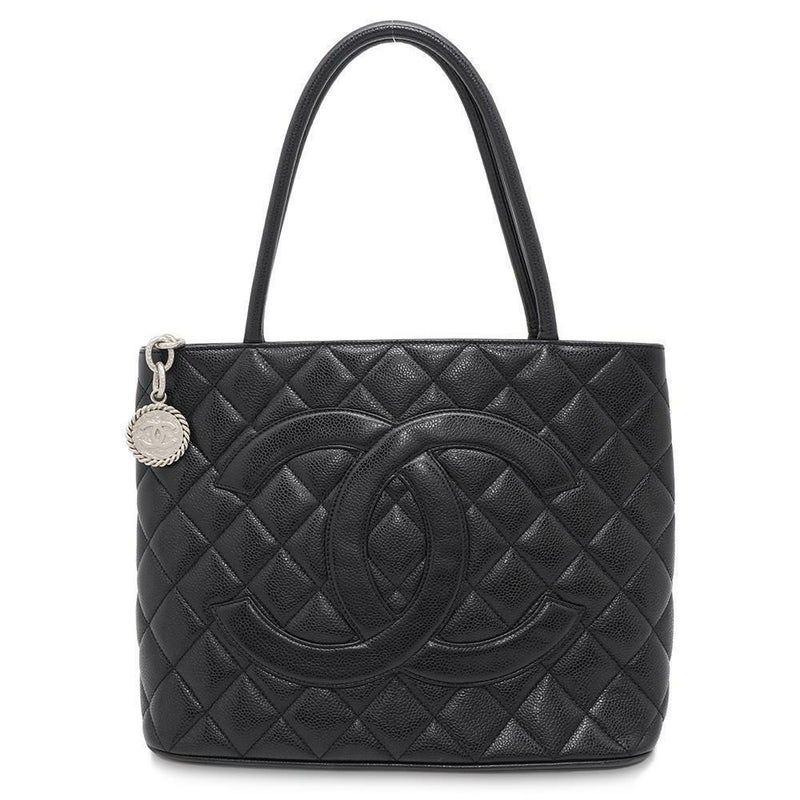 シャネル トートバッグ 復刻トート ココマーク キャビアスキン A01804 CHANEL バッグ マトラッセ キルティング 黒