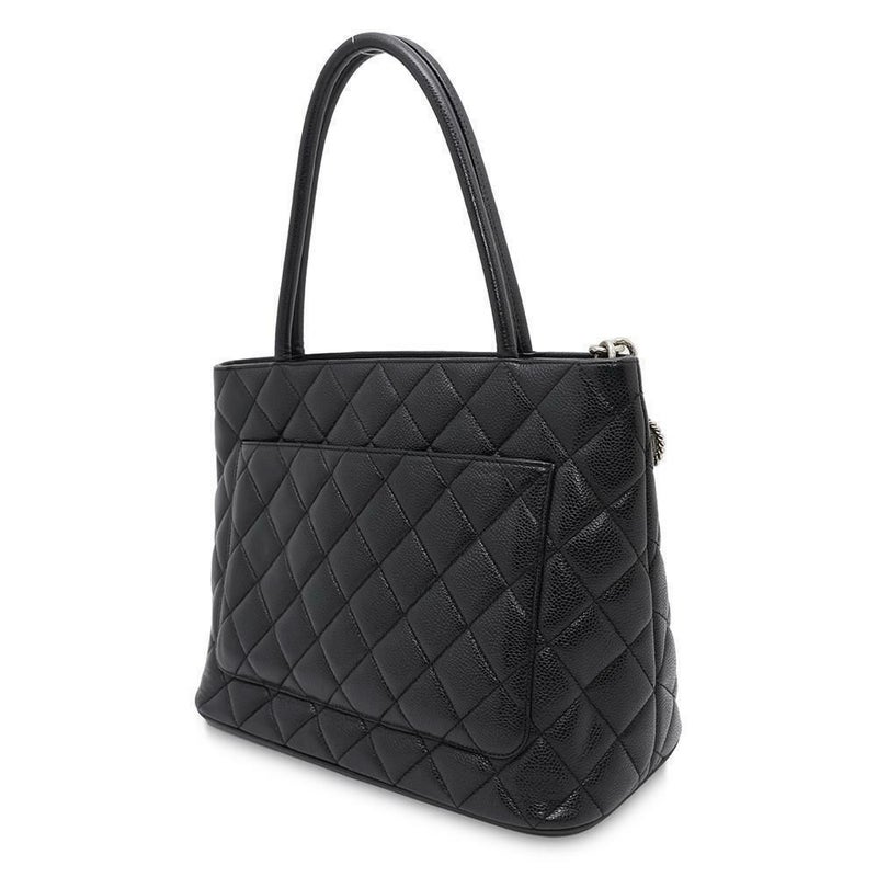 シャネル トートバッグ 復刻トート ココマーク キャビアスキン A01804 CHANEL バッグ マトラッセ キルティング 黒