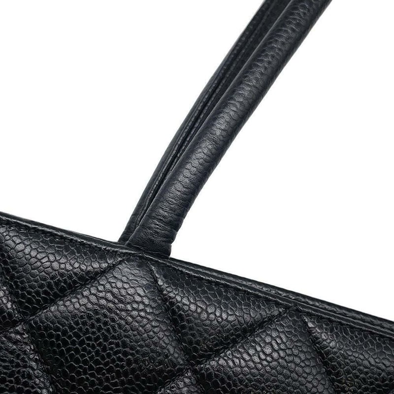 シャネル トートバッグ 復刻トート ココマーク キャビアスキン A01804 CHANEL バッグ マトラッセ キルティング 黒