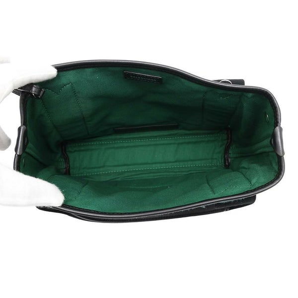バレンシアガ ハンドバッグ ネイビーカバ XS 2wayショルダーバッグ 390346 ポーチ付 BALENCIAGA バッグ 黒