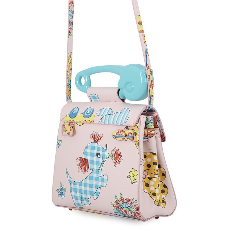 モスキーノ ハンドバッグ キャリコアニマル レザー MOSCHINO 2way