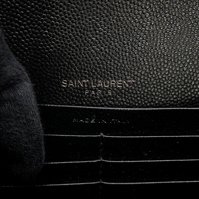 サンローランパリ チェーンショルダーウォレット カサンドラ レザー 695108 SAINT LAURENT PARIS 財布 黒