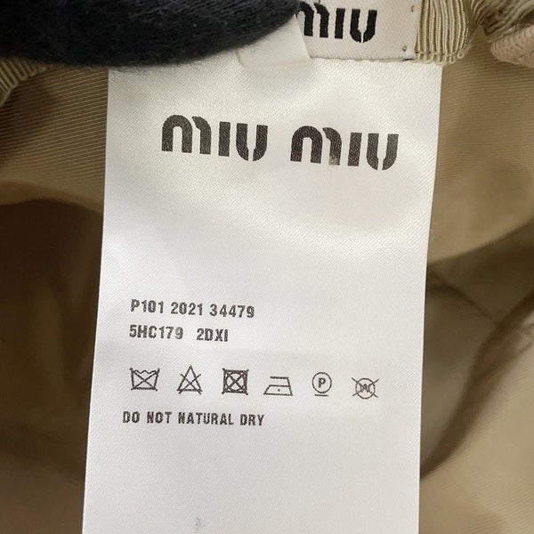 ミュウミュウ キャップ ロゴ キャンバス サイズM 5HC179 Miu Miu 帽子
